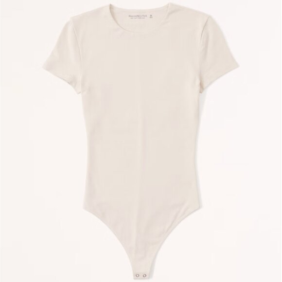 Abercrombie Cotton Bodysuit Taupe XS - Picture 1 of 4
